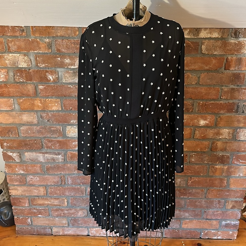 EUC Stunning Maje embroidered sheer dress with slip
